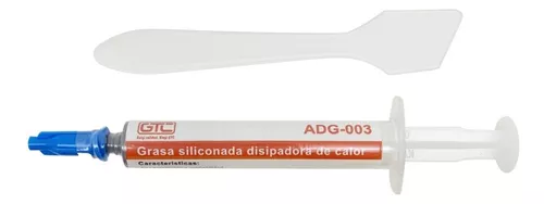 Grasa Siliconada Disipadora de Calor Pasta Térmica Jeringa Gris Pc