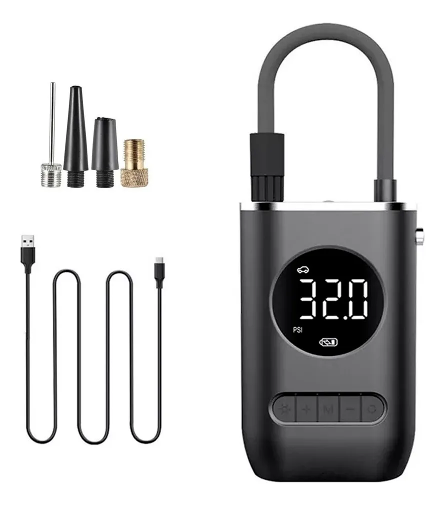 Inflador Compresor Portatil Neumáticos Auto Bici Moto Pelota